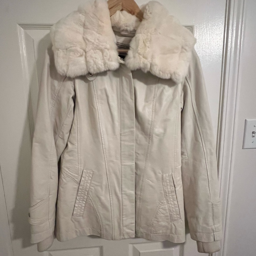 Danier Leather jacket with removable fur